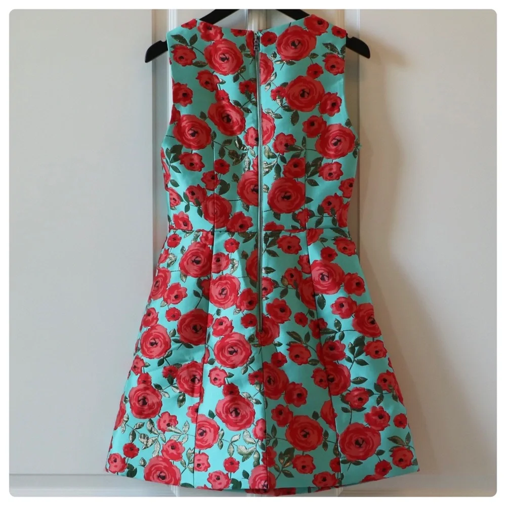 ALICE + OLIVIA Lindsey Structured Jacquard Mini Dress - Picture 6 of 8